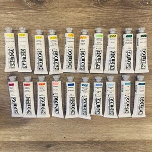 20 Tubes of Golden Heavy Body Acrylic Paint. Brand  New